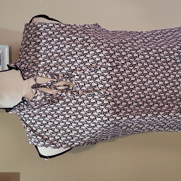 JC Mode Print Tie-Up Neck A-Line Dress - Picture 5 of 12